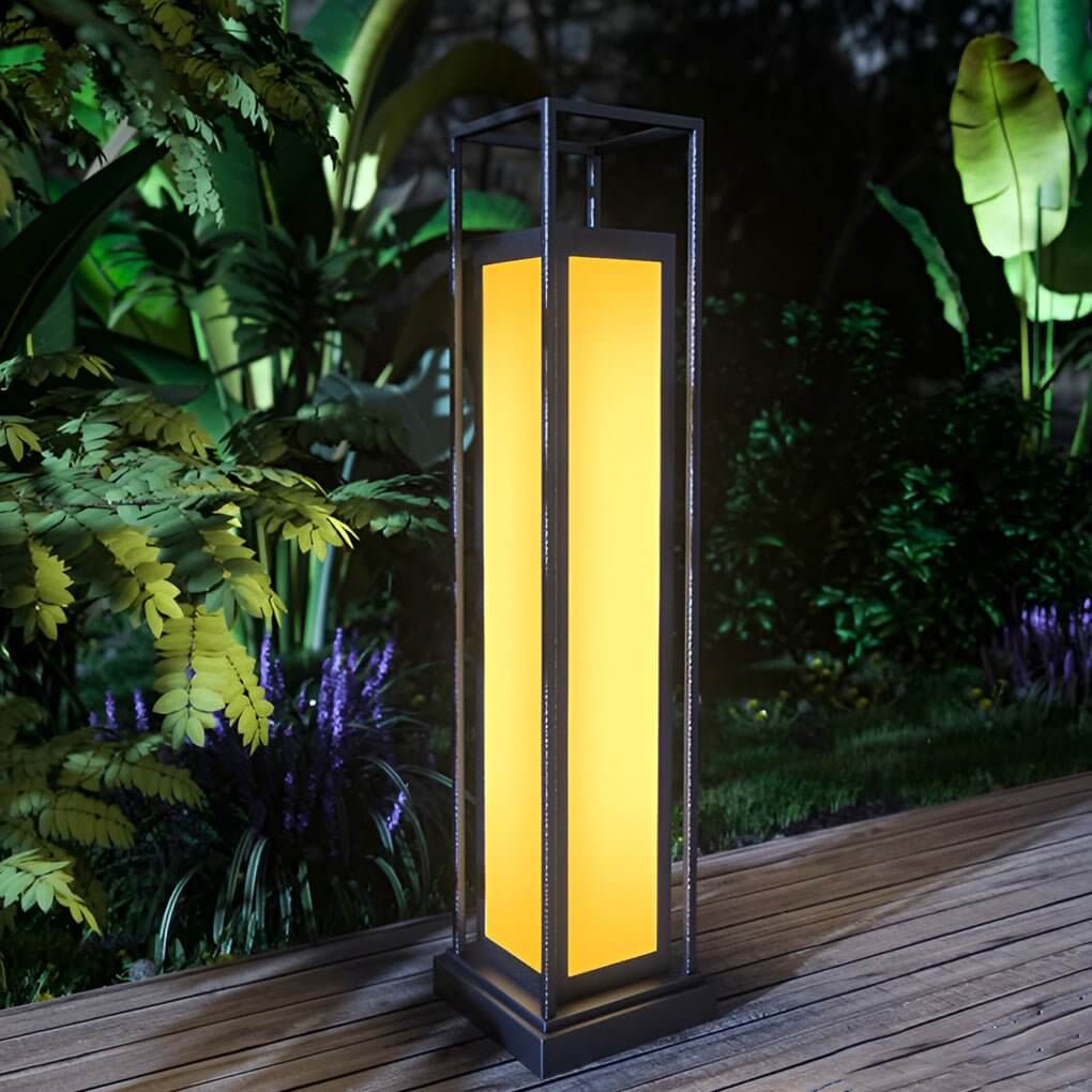 Open Frame Lantern Bollard Light, Stainless Steel Path Light 3