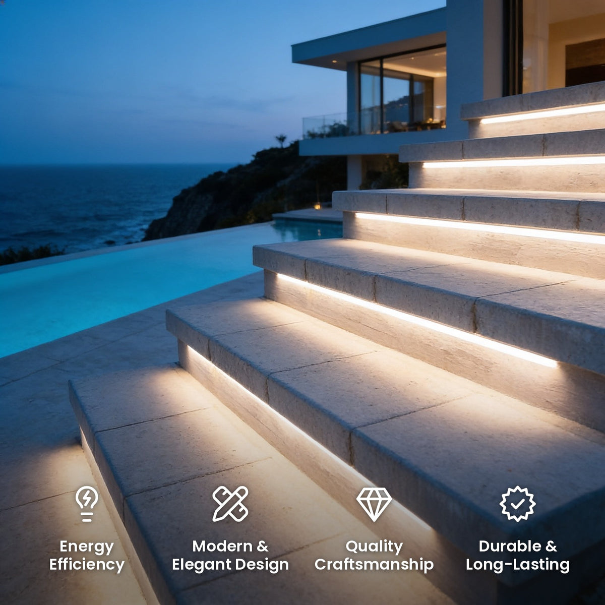 Embedded LED Strip Light: energy efficiency, modern and elegant design, quality craftsmanship, durable and long-lasting