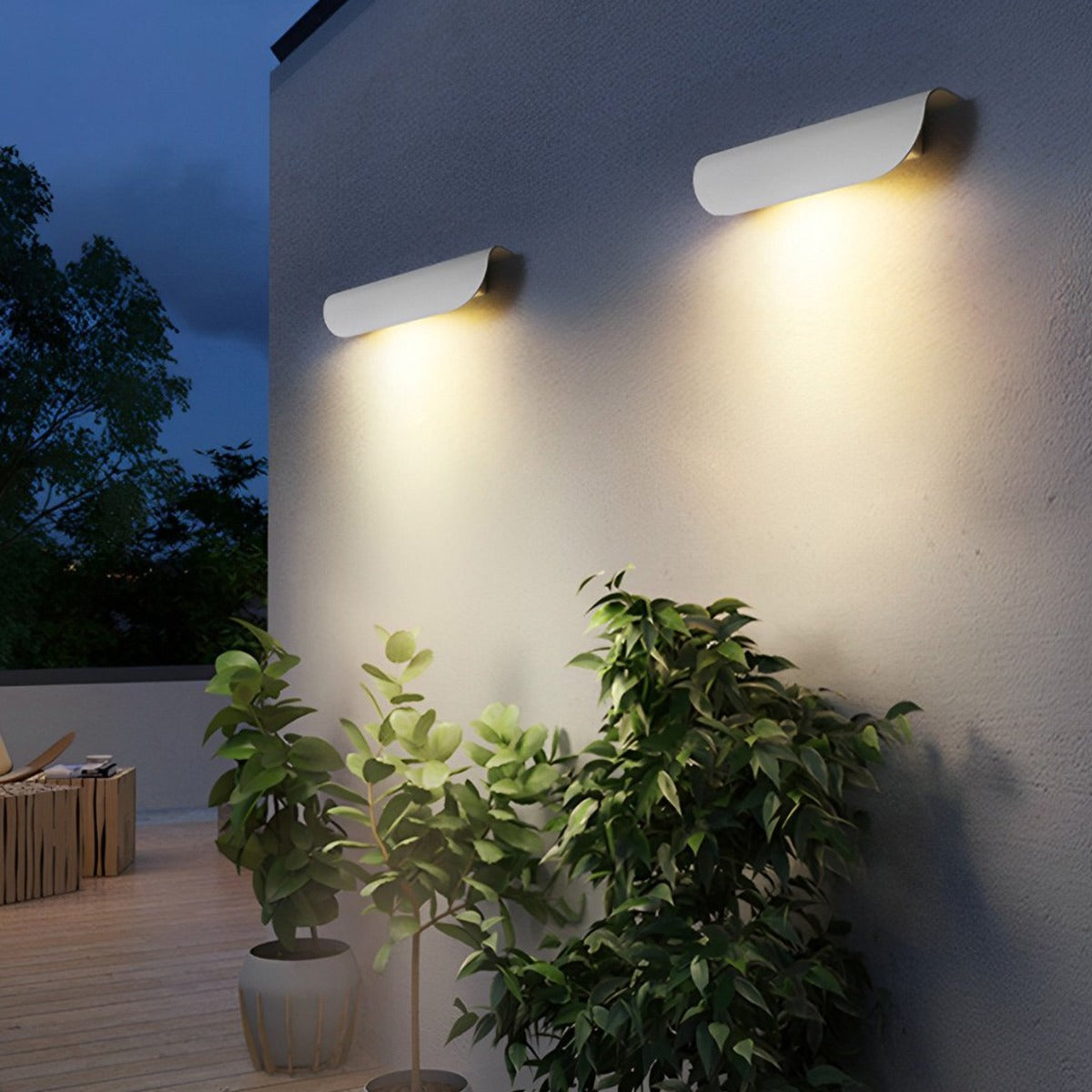 Wave Crest Wall Light, Iron Outdoor Downlight Sconce 2