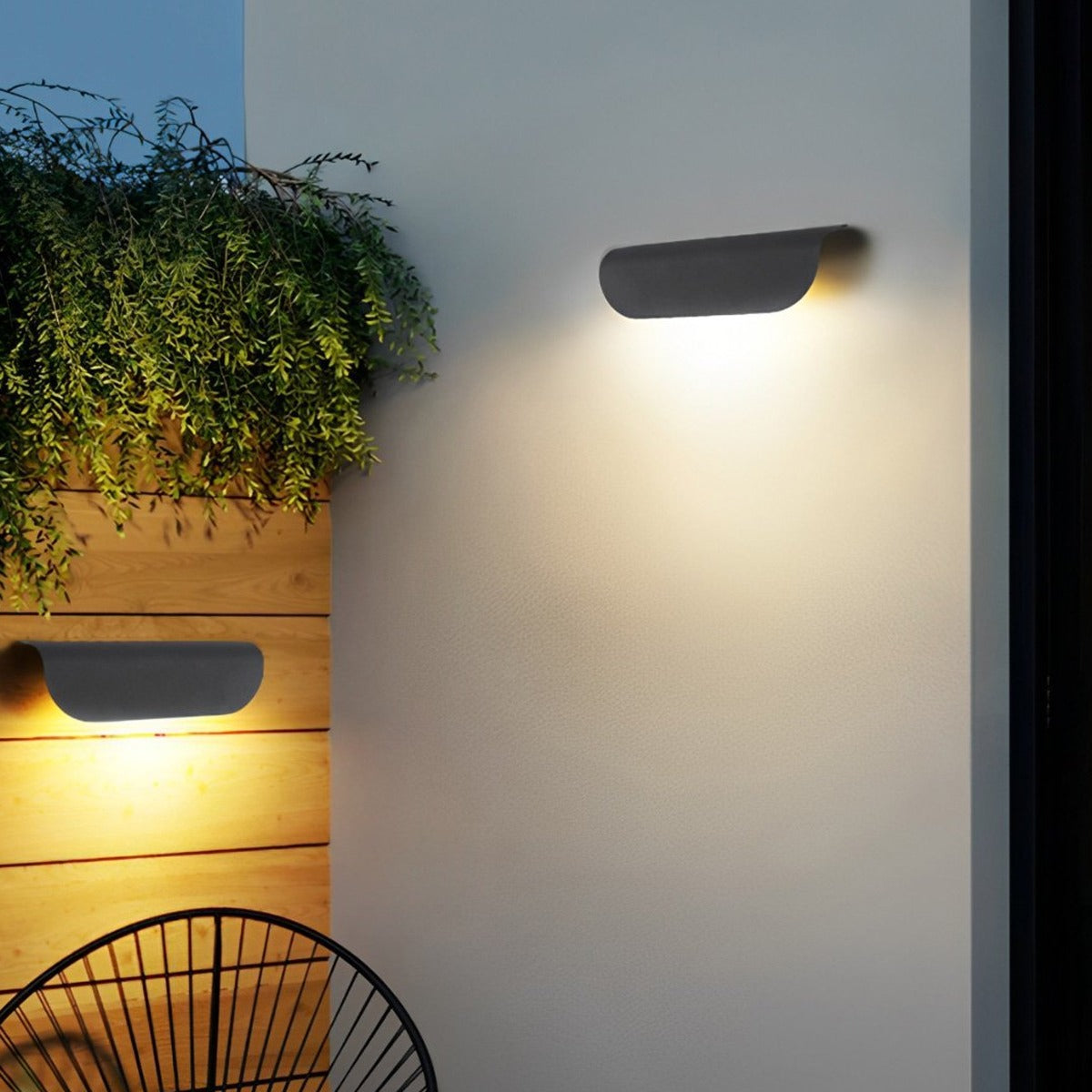 Wave Crest Wall Light, Iron Outdoor Downlight Sconce 3