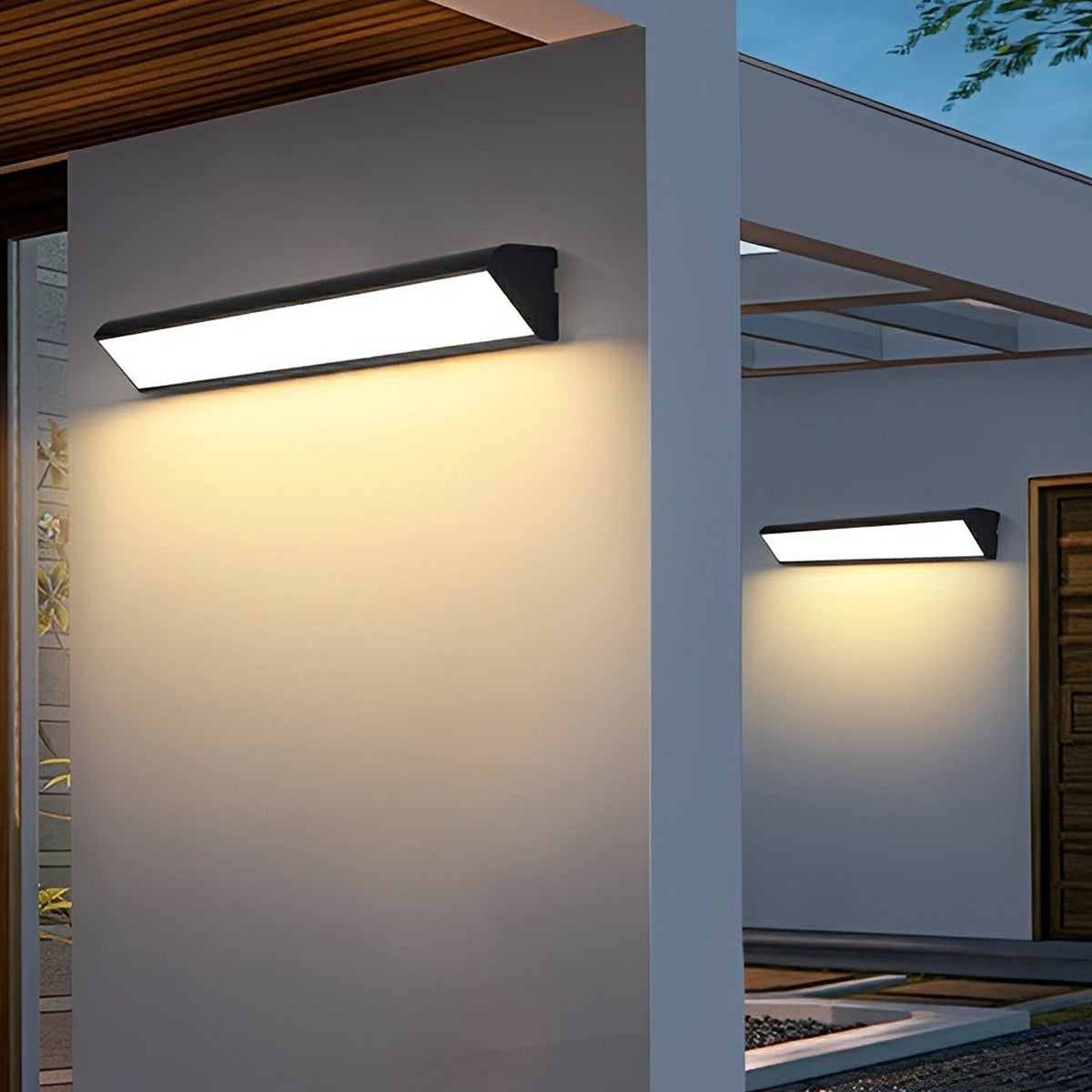 Wedge Linear Wall Light, Black Aluminum Outdoor Wall Sconce 4