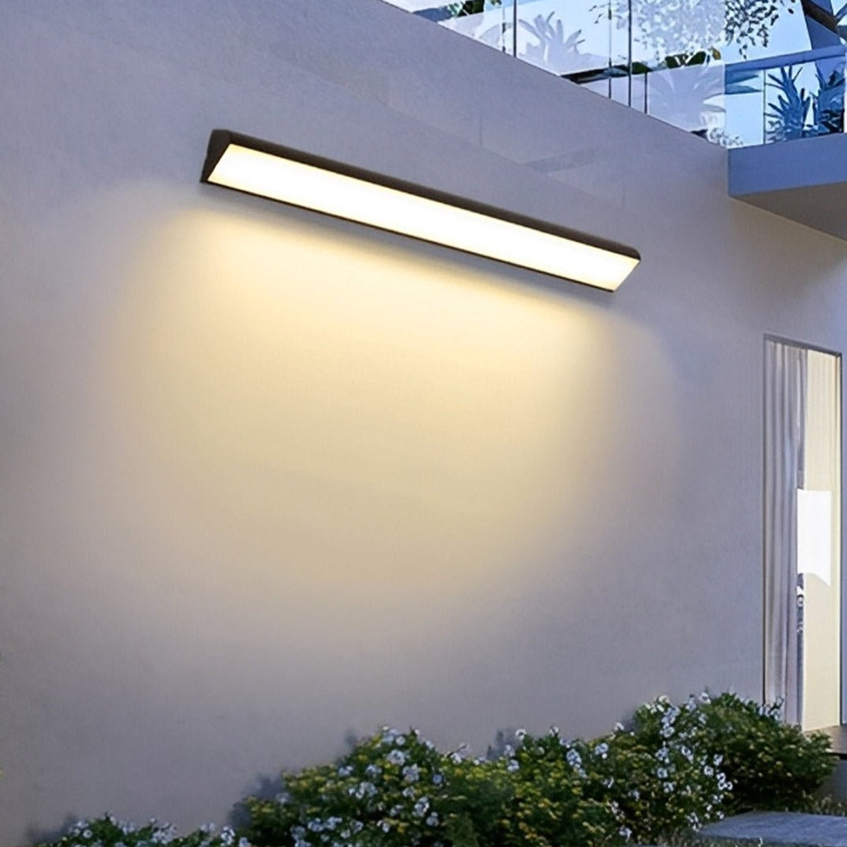 Wedge Linear Wall Light, Black Aluminum Outdoor Wall Sconce 5