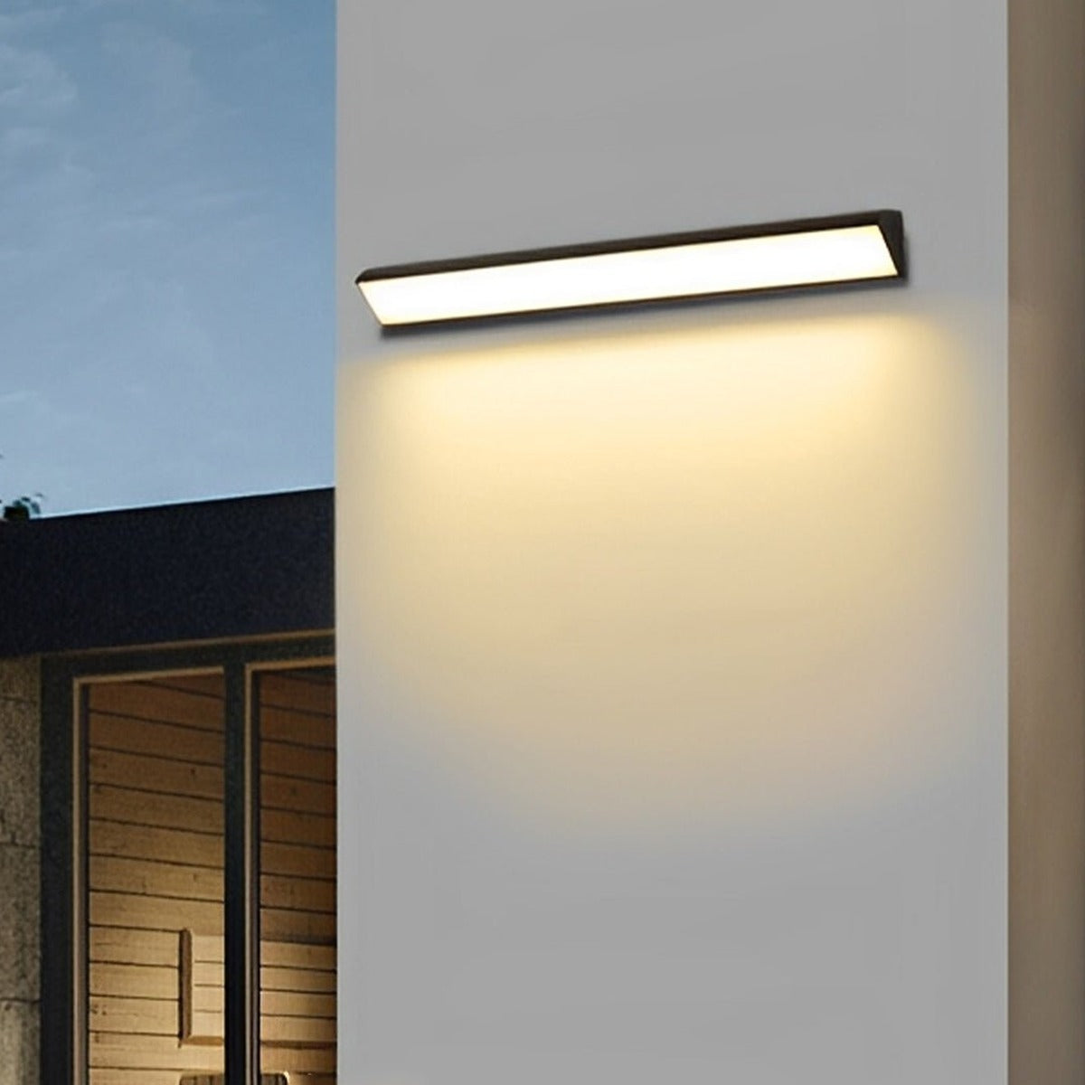 Wedge Linear Wall Light, Black Aluminum Outdoor Wall Sconce 6