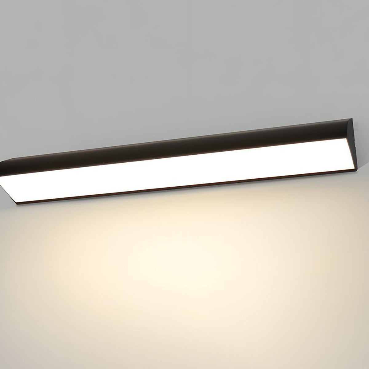 Wedge Linear Wall Light, Black Aluminum Outdoor Wall Sconce 8