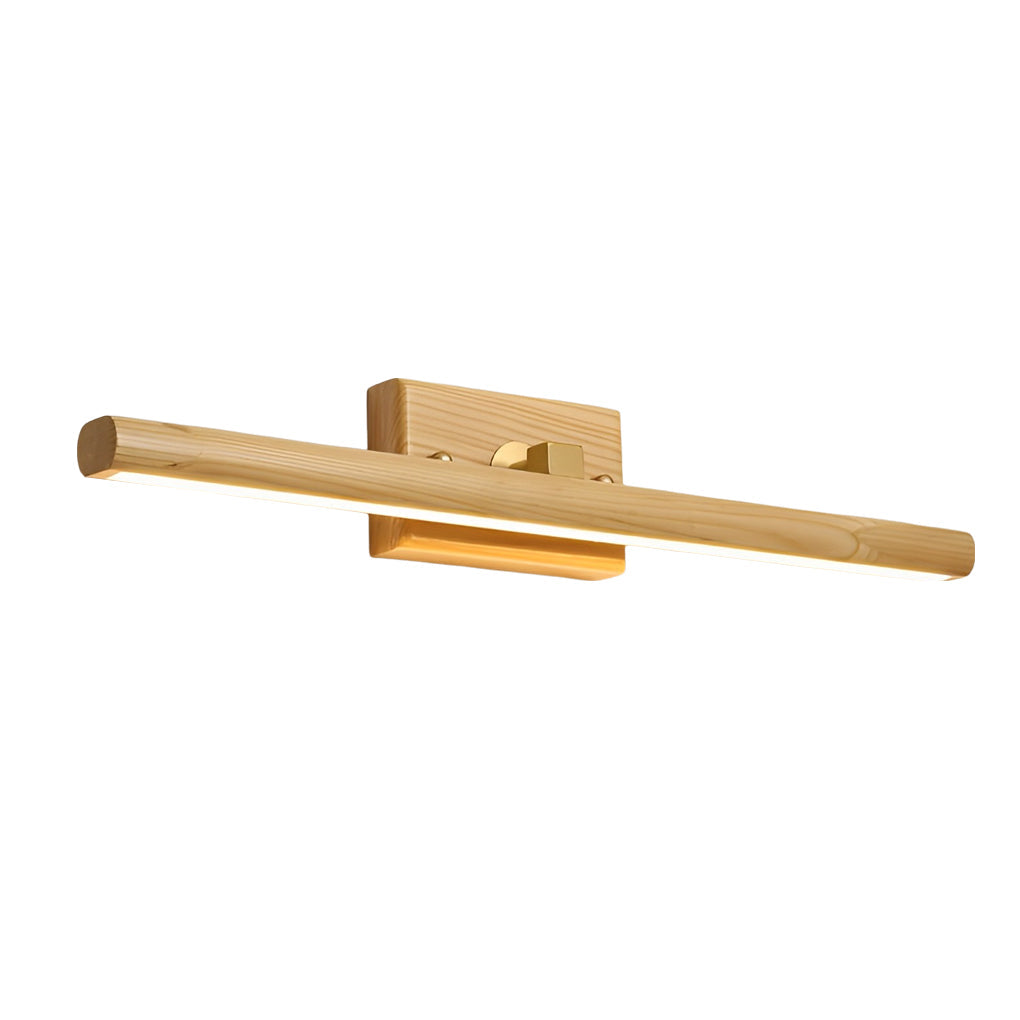 Rotating Wood Vanity Light, Oak or Walnut LED Bath Bar