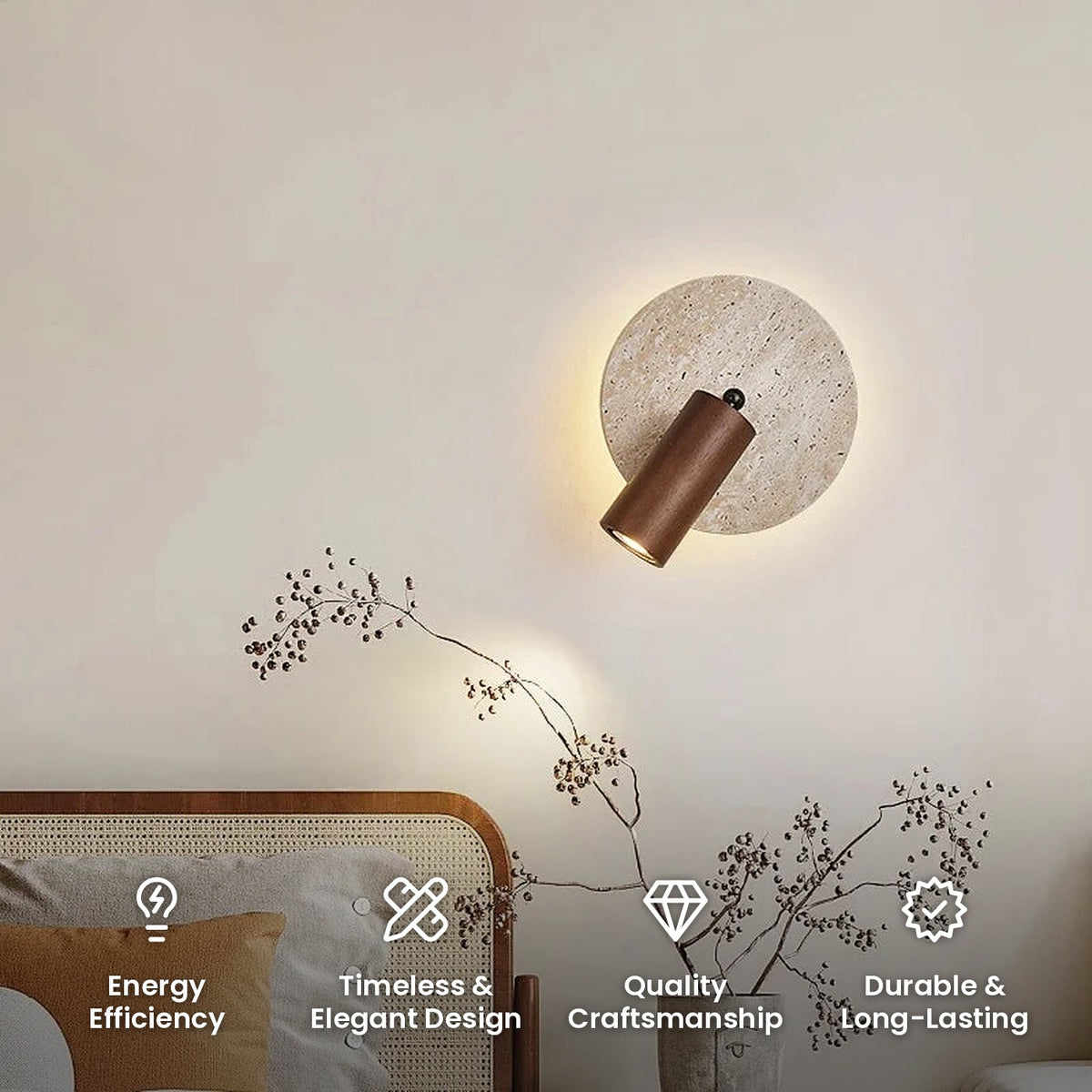 Wood Pull Chain Wall Sconce: energy efficiency, timeless and elegant design, quality craftsmanship, durable and long-lasting