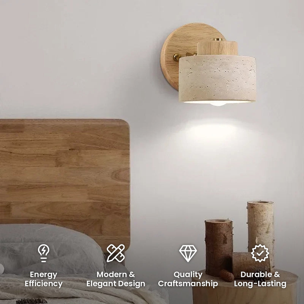 Yellow Cave Stone Wall Sconce: energy efficiency, modern and elegant design, quality craftsmanship, durable and long-lasting