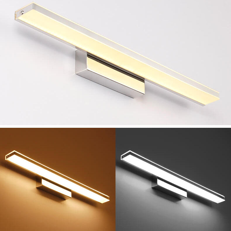 Modern Minimalist Rectangular Column Anti-Fog Vanity Light LED Wall Sconce Lamp