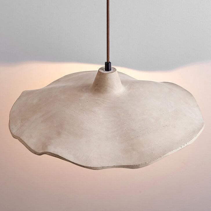 Japanese Vintage Flower Shape Lampshade Cement 1/2/3-Light Island Light Chandelier