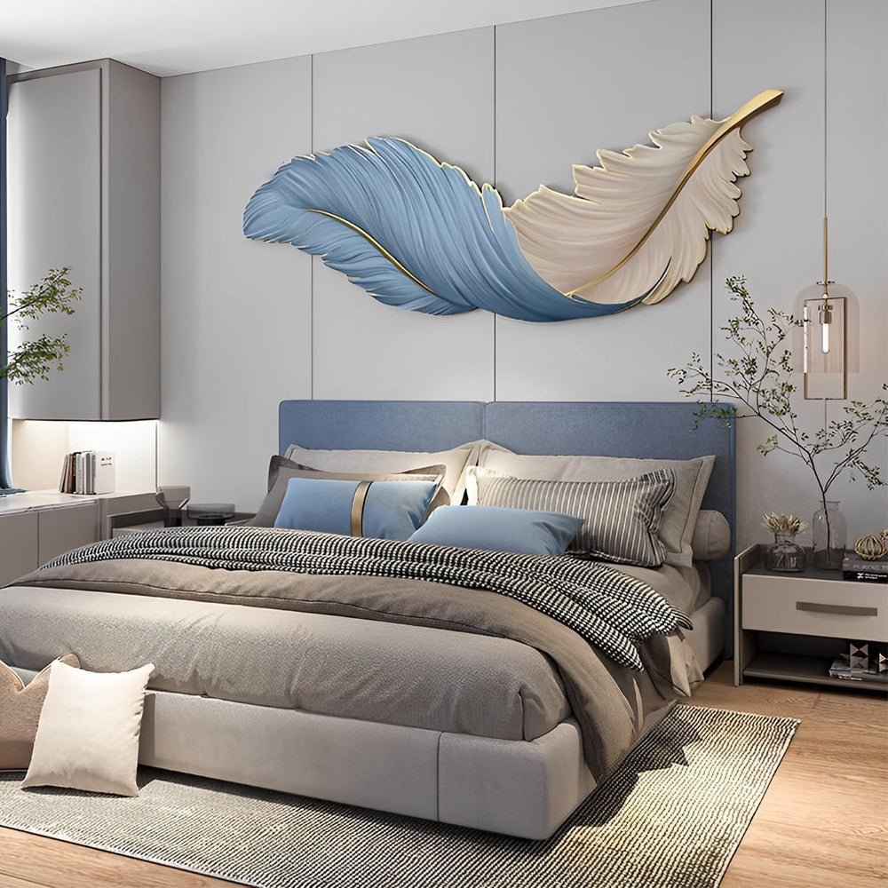 Feather Wall Lamp, Modern Luxury LED Art Deco Wall Piece, view 16