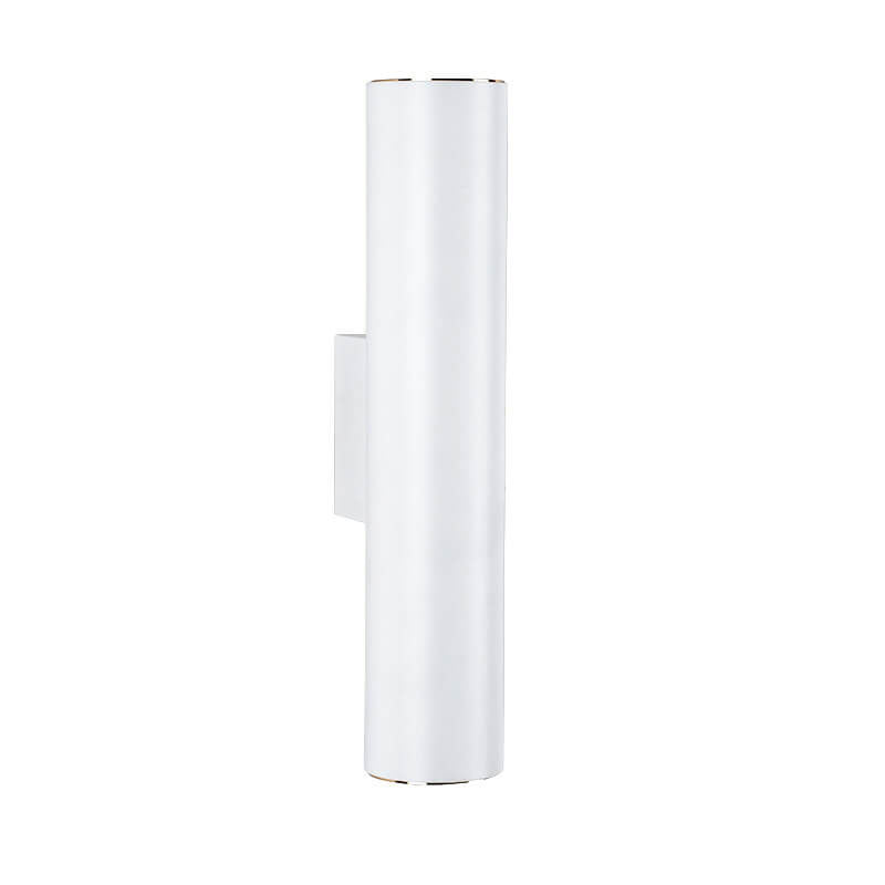 Simple Aluminum Cylindrical 2-Light Wall Sconce Lamp