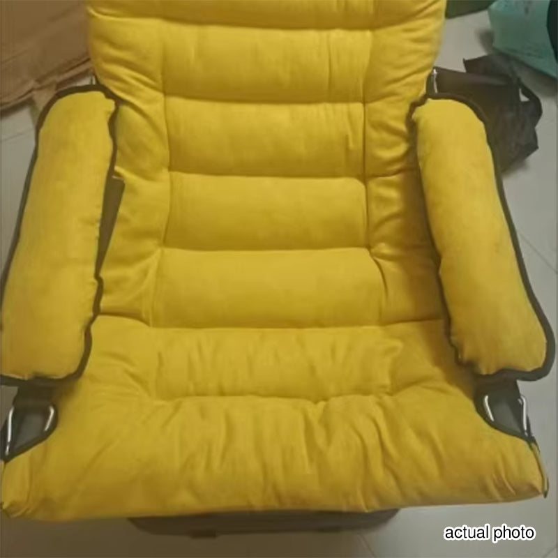 Modern Velvet Metal Rectangular Semi-Curved Foldable Recliner