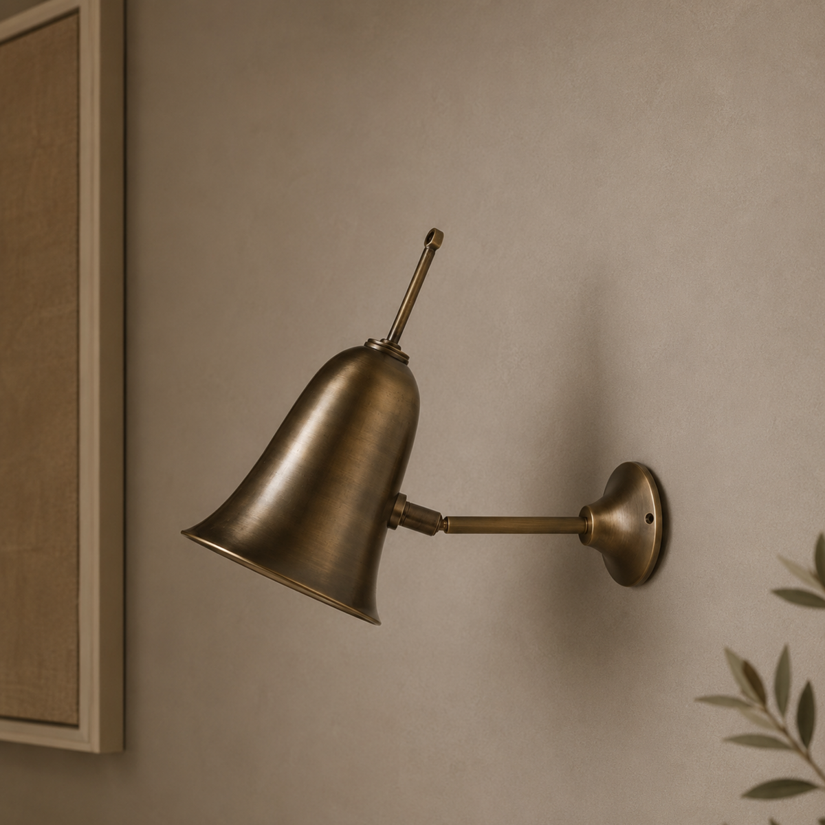 Adjustable Bell Shade Wall Lamp, Solid Copper Reading