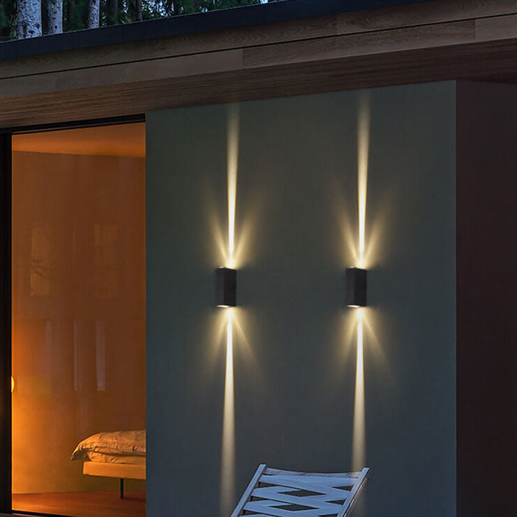 Modern Rectangular LED Outdoor Wall Sconce Lamp