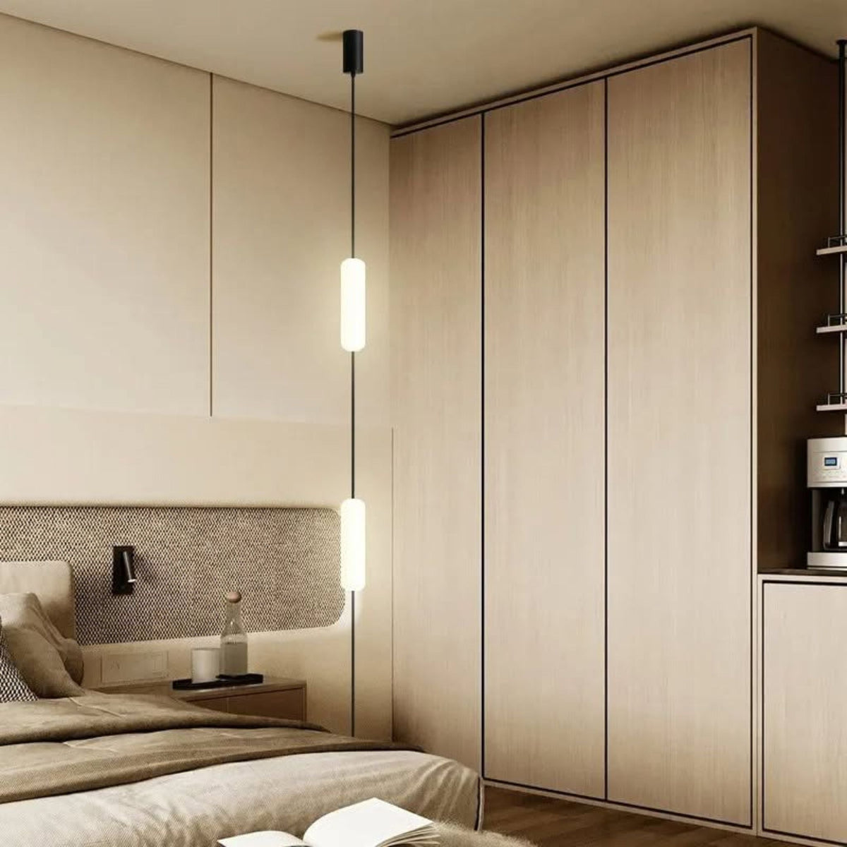 Floor to Ceiling Linear LED Tube Lamp, Minimal Pole Light