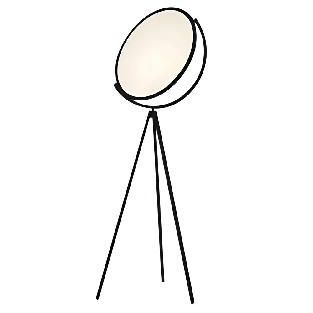 Rotating Tripod Floor Lamp, Black Metal LED Standing Light, view 7