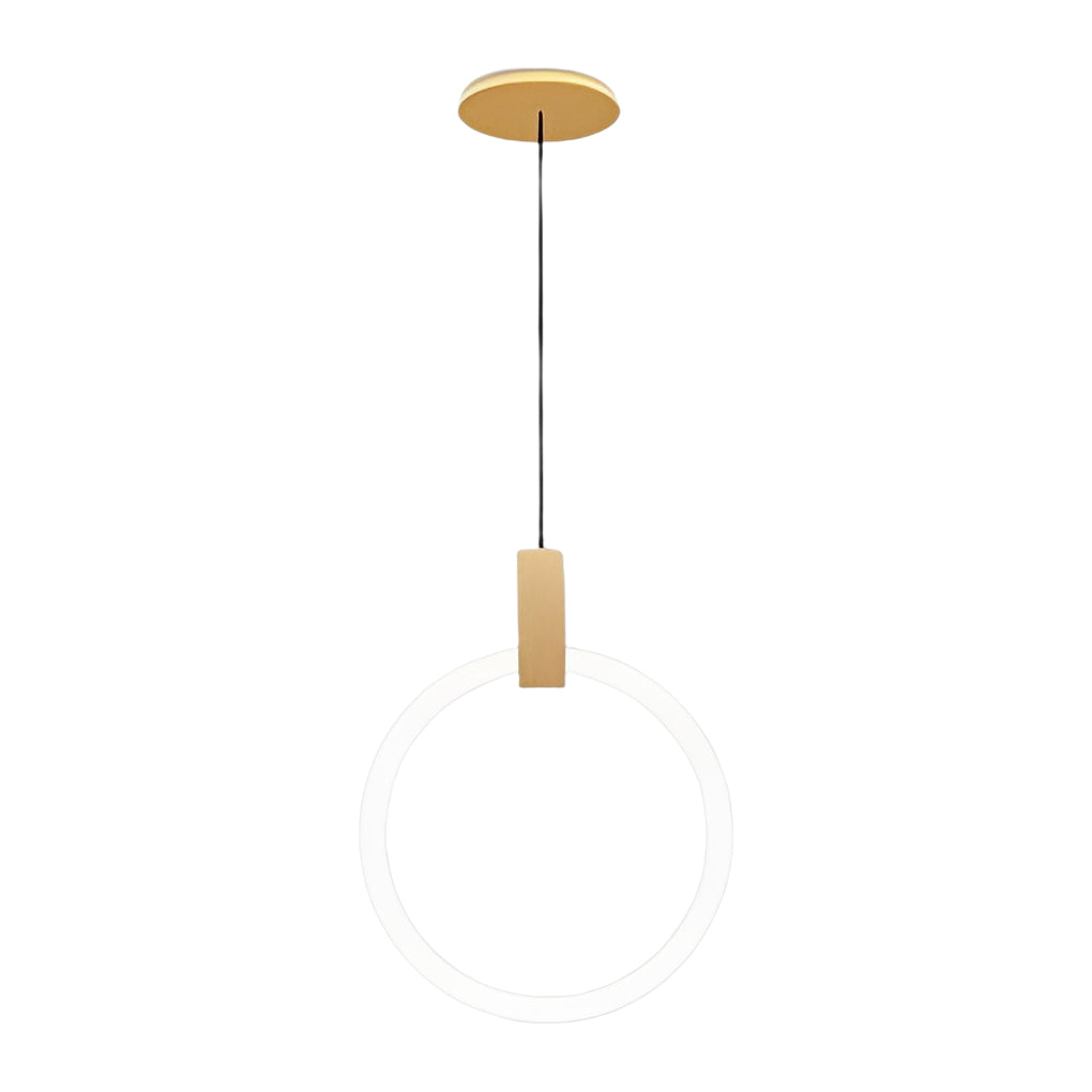 Floating Halo Rings Staircase Chandelier, Iron and Acrylic Light 7