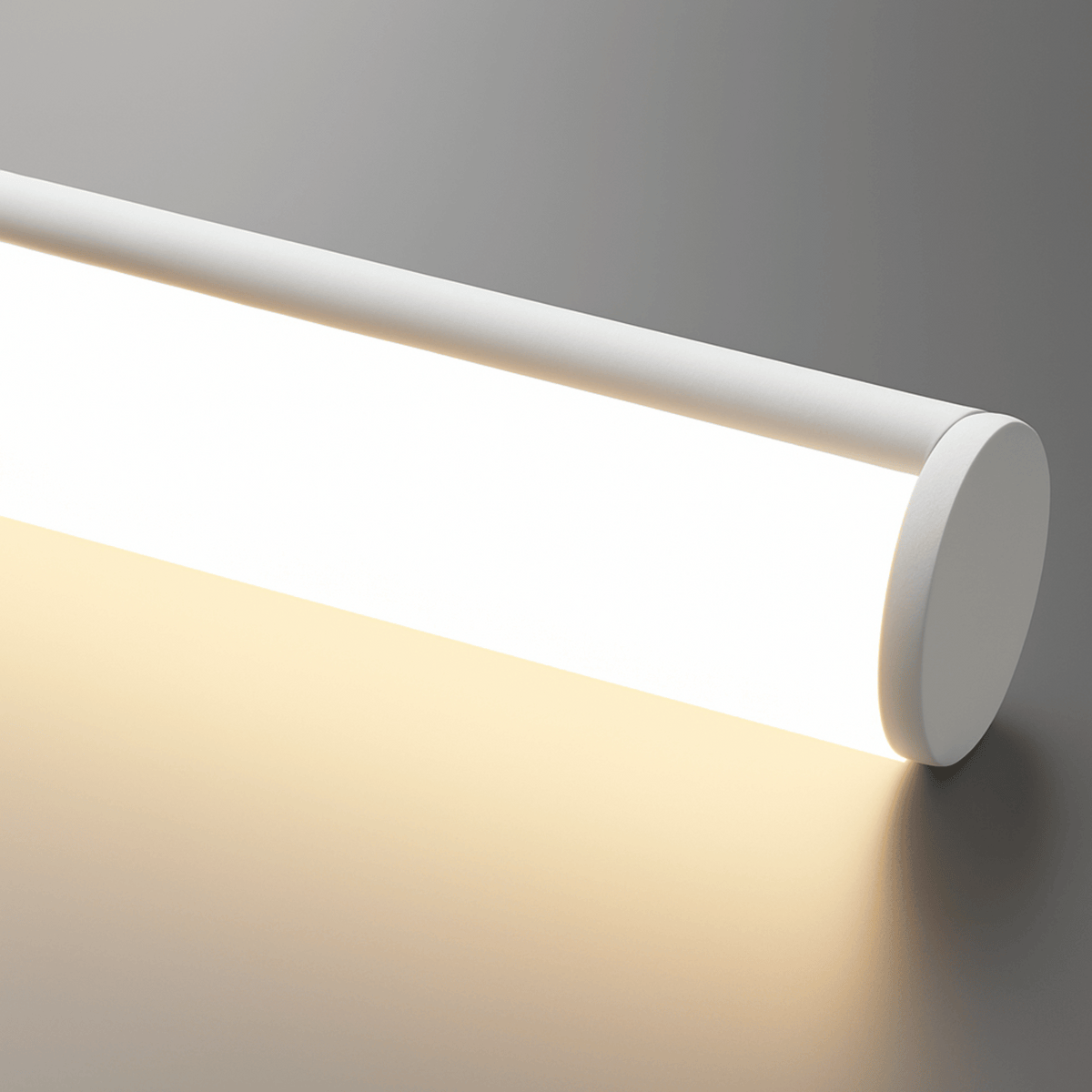 Matte White Nordic Linear LED Pendant, Remote Dimmable