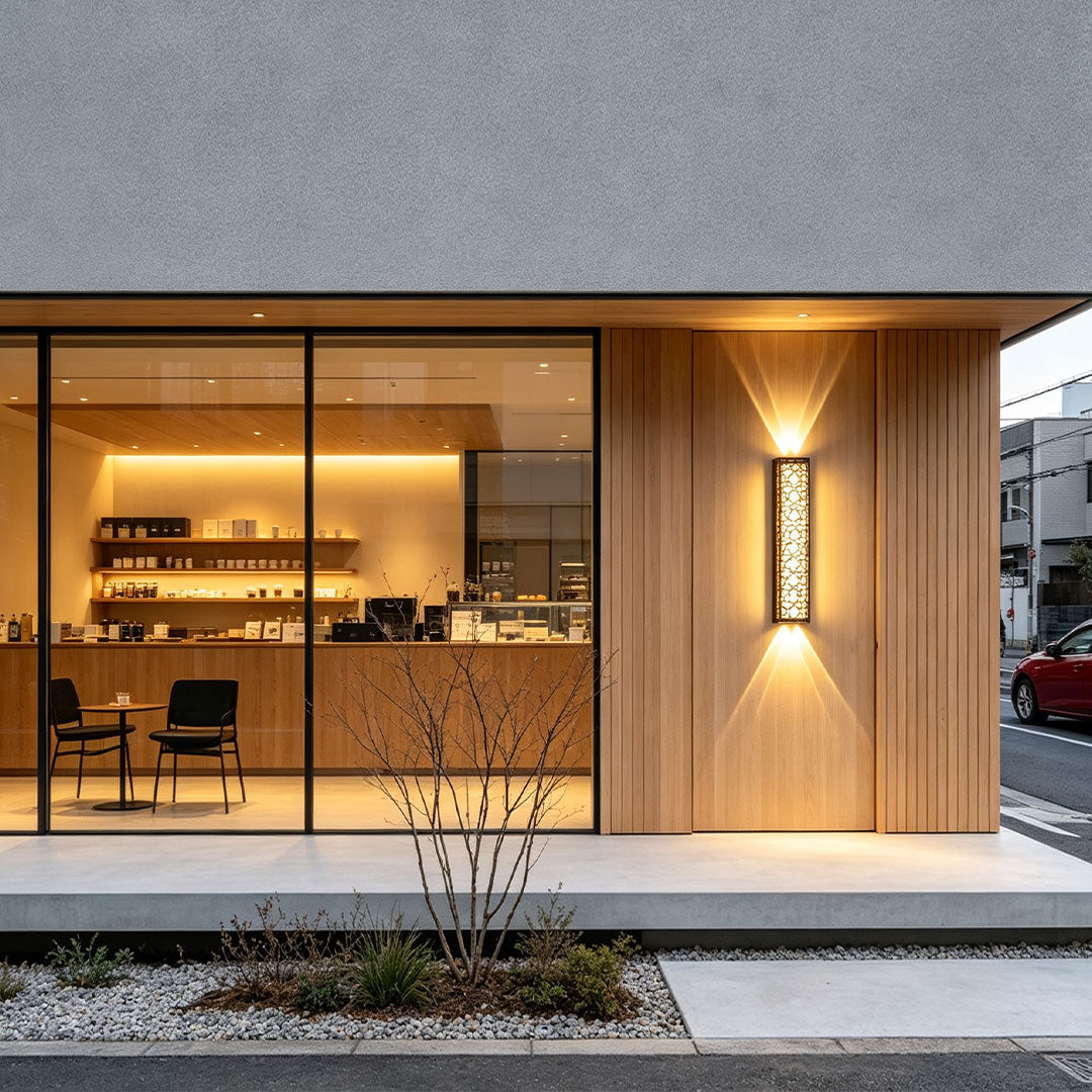 Pebble Cut Outdoor Sconce, Aluminum Up and Down Wall Light