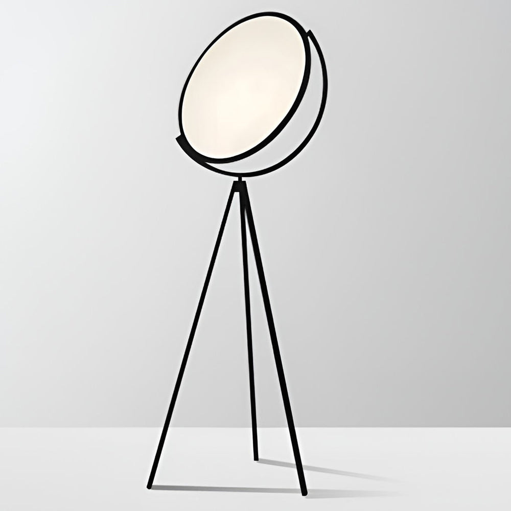 Rotating Tripod Floor Lamp, Black Metal LED Standing Light, view 5