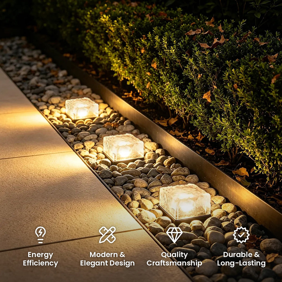 Ice Cube Step Light: energy efficiency, modern and elegant design, quality craftsmanship, durable and long-lasting