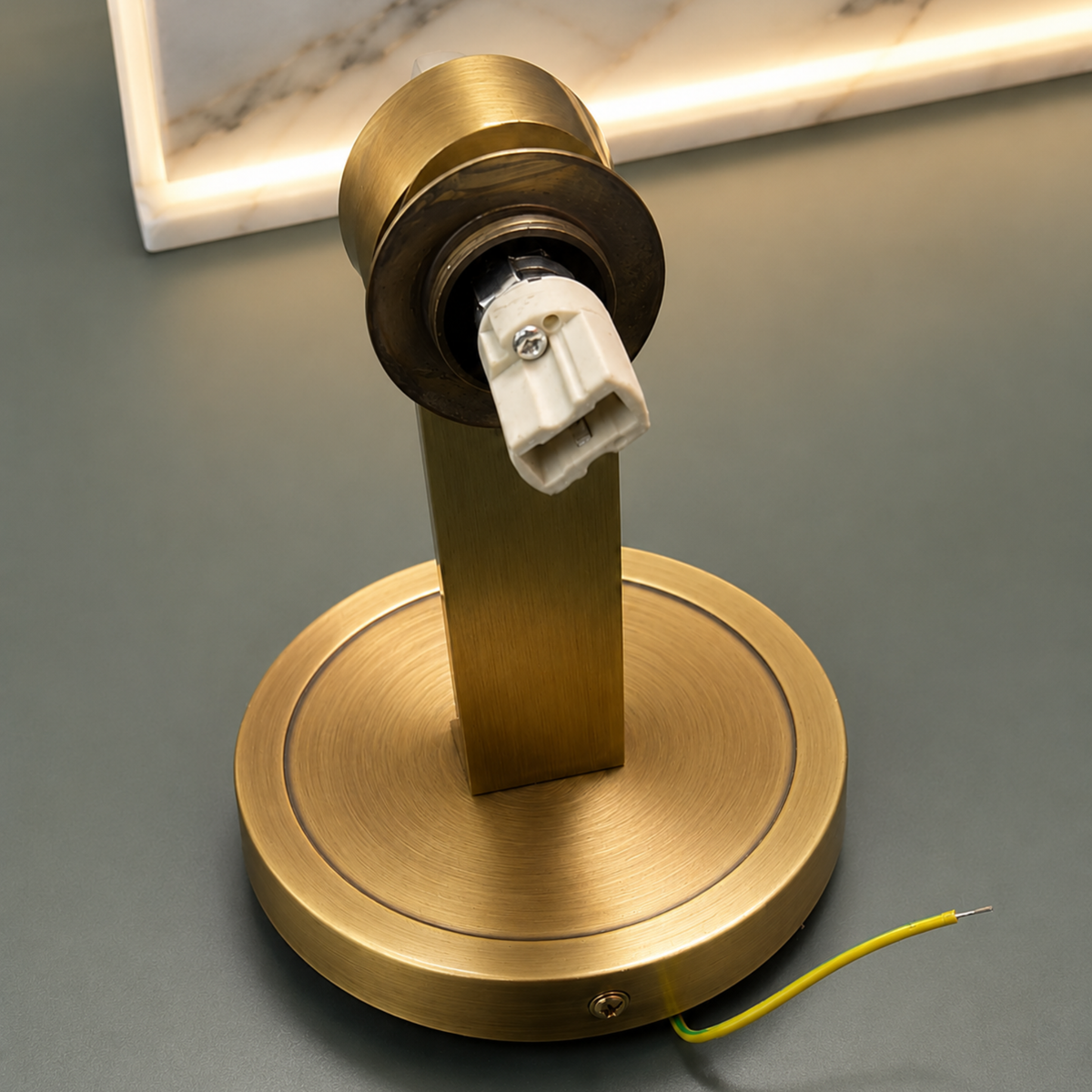 Marble Dual Globe Wall Sconce, Polished Gold Nordic Light