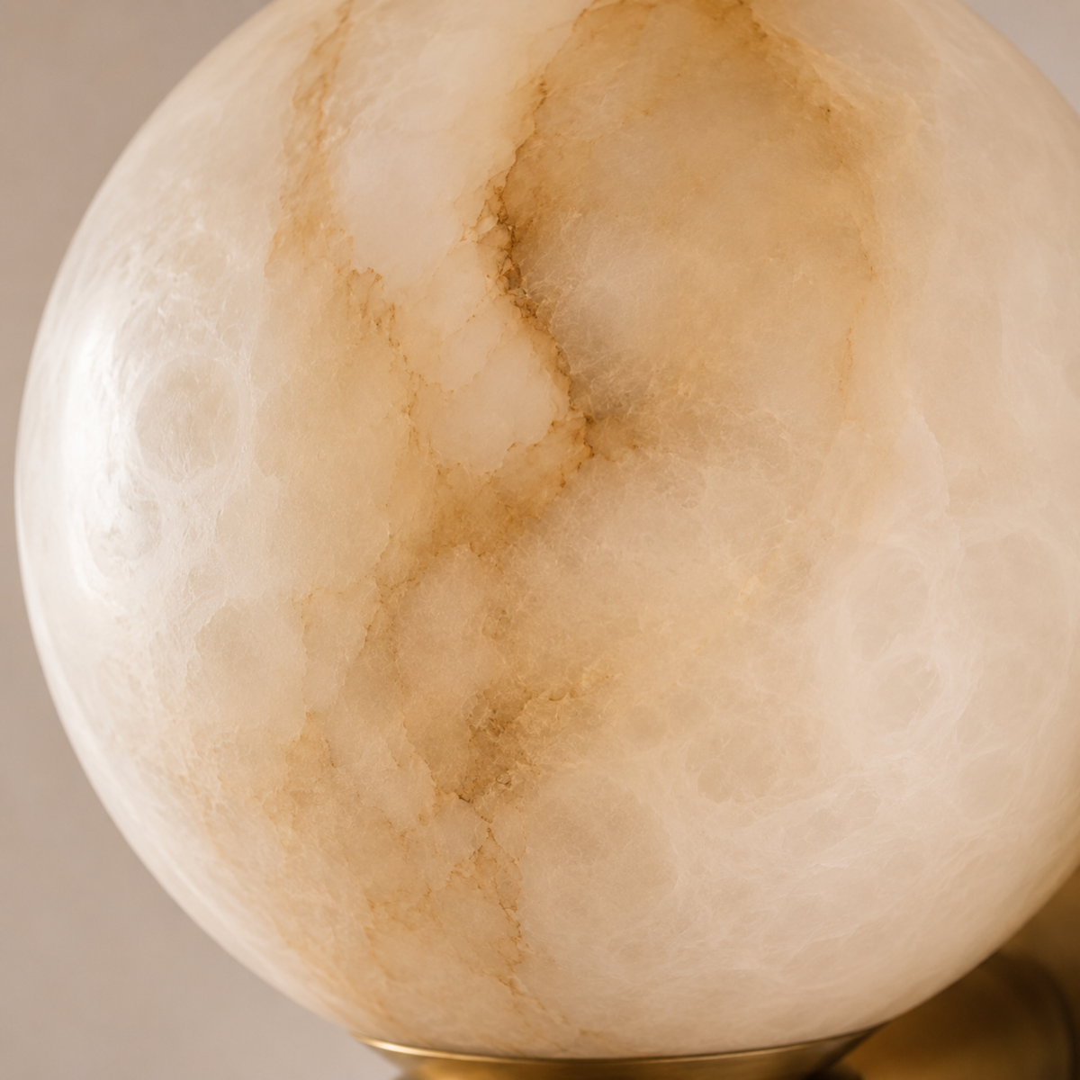 Marble Dual Globe Wall Sconce, Polished Gold Nordic Light