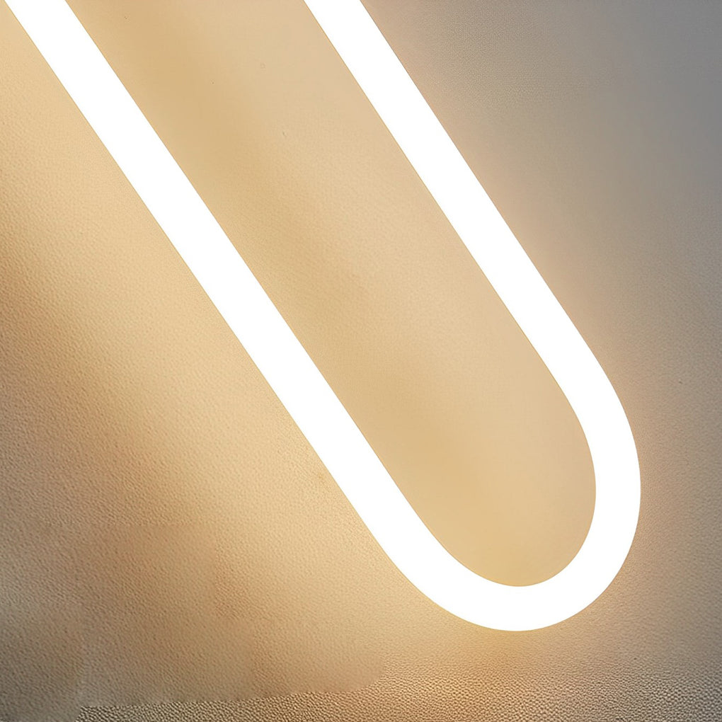 Oval Loop Wall Sconce, Brushed Copper Minimalist Wall Light