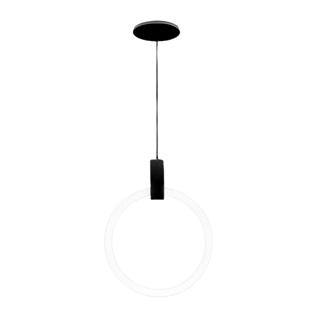 Floating Halo Rings Staircase Chandelier, Iron and Acrylic Light 12