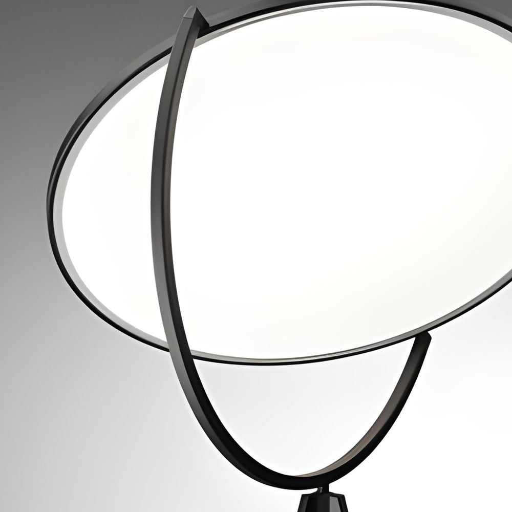 Rotating Tripod Floor Lamp, Black Metal LED Standing Light, view 8