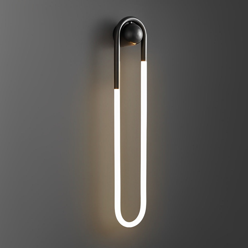 Oval Loop Wall Sconce, Brushed Copper Minimalist Wall Light