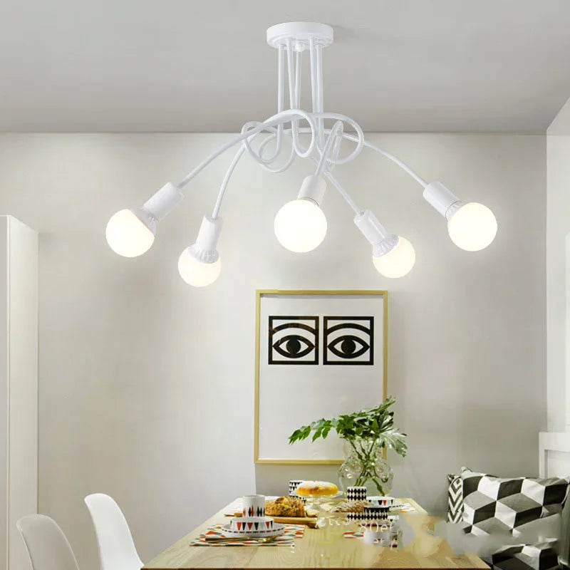 Wrought Iron Retro Cage Chandelier