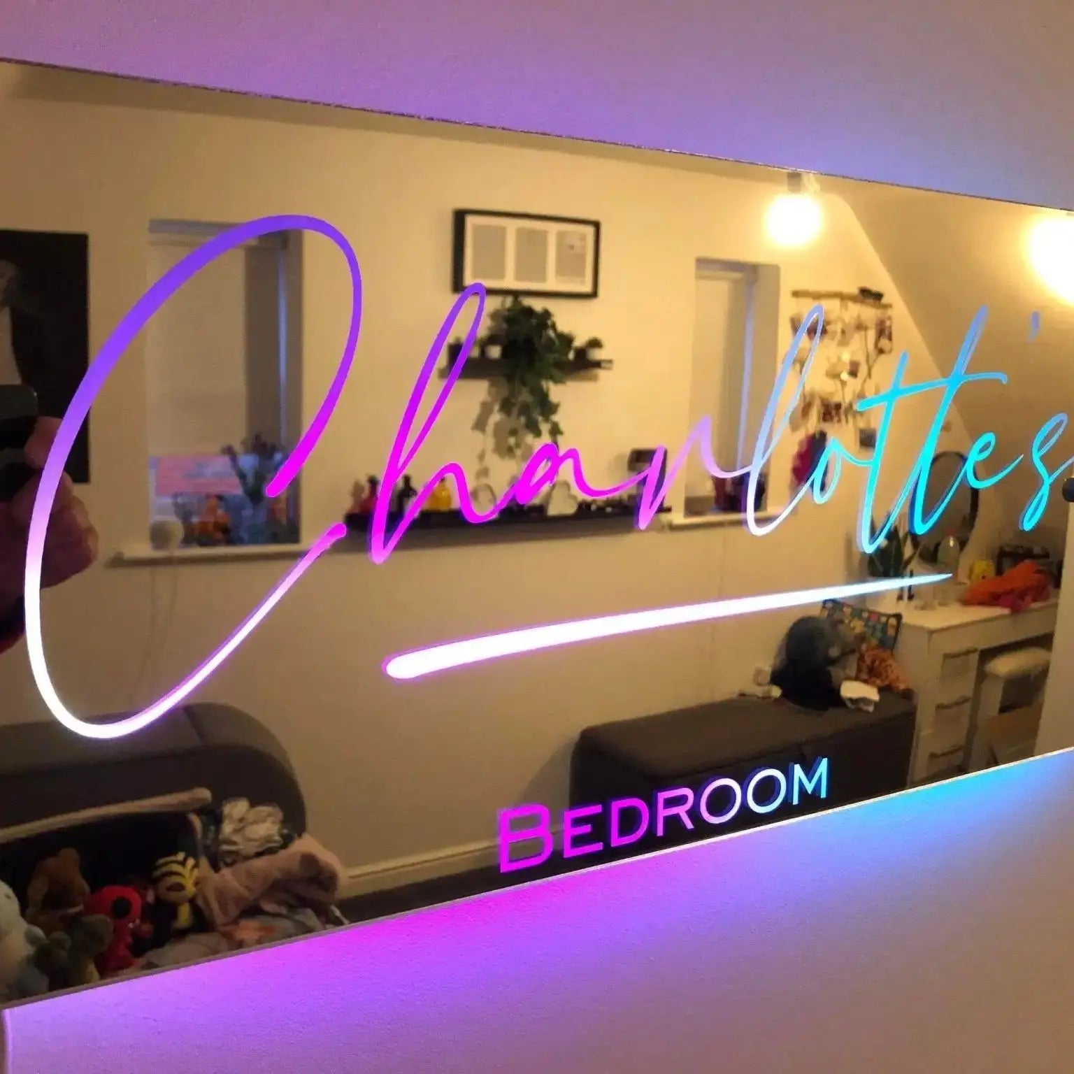 Personalized Name LED Light Mirror