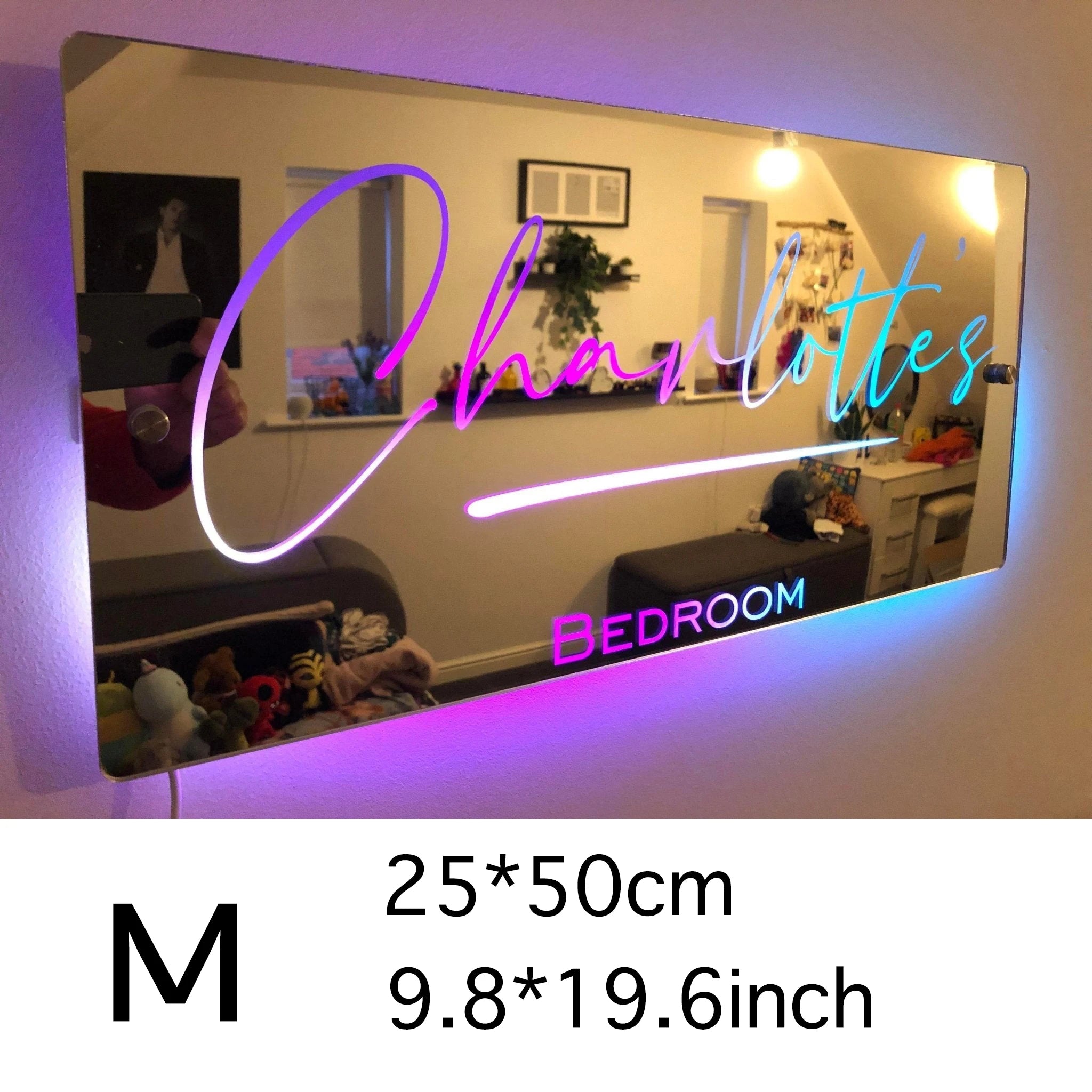 Personalized Name LED Light Mirror