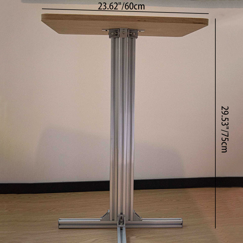 Modern Minimalist Birch Plywood & Aluminum Square/Round Coffee Table Water-Resistant For Indoor & Outdoor Use