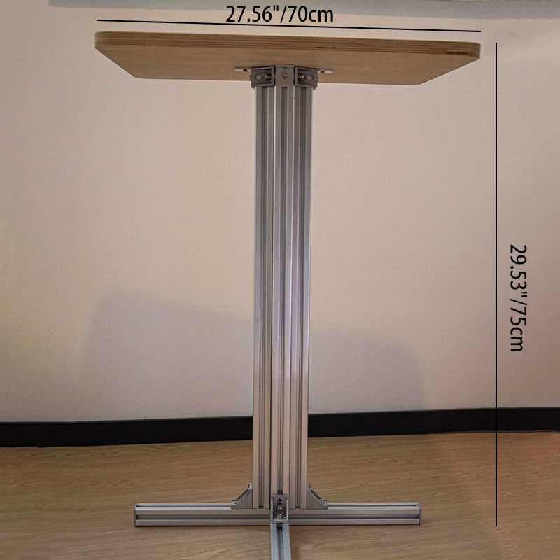 Modern Minimalist Birch Plywood & Aluminum Square/Round Coffee Table Water-Resistant For Indoor & Outdoor Use
