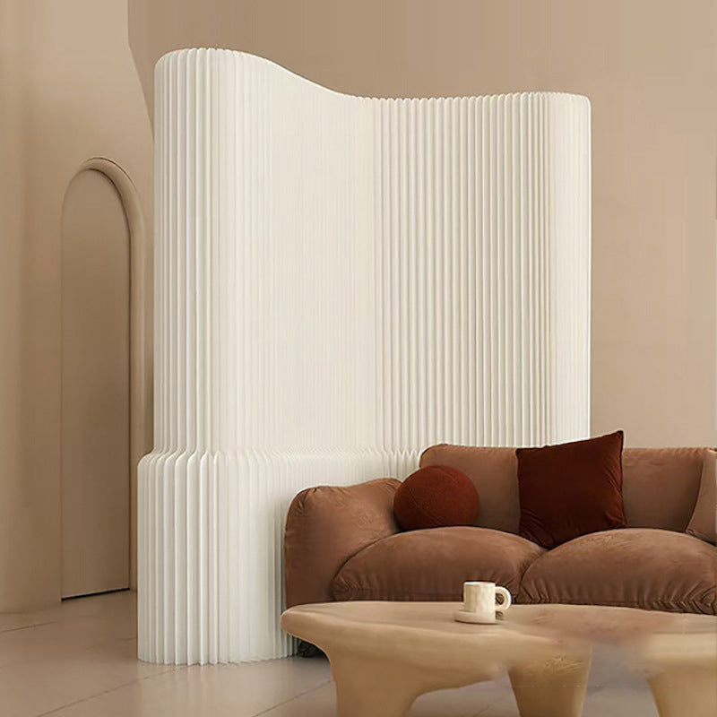 Contemporary Creative Rectangular Kraft Paper Extendable Waterproof Room Divider For Living Room