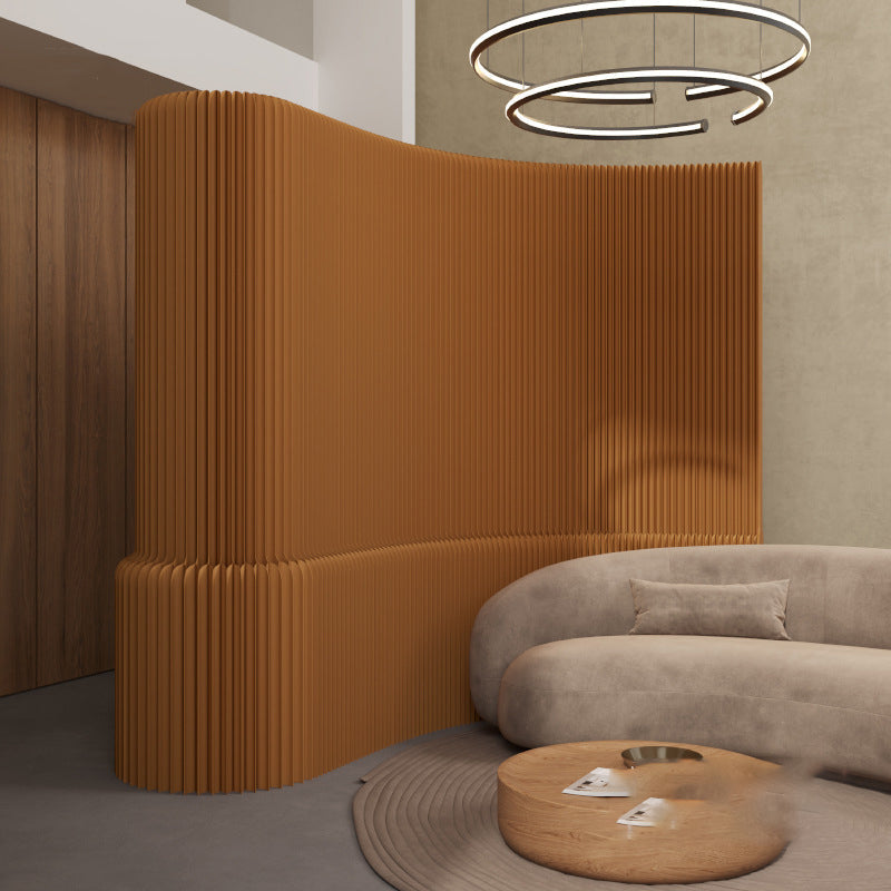 Contemporary Creative Rectangular Kraft Paper Extendable Waterproof Room Divider For Living Room