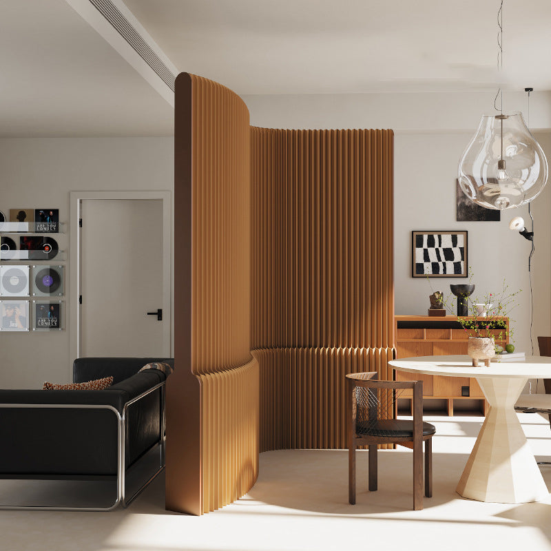 Contemporary Creative Rectangular Kraft Paper Extendable Waterproof Room Divider For Living Room