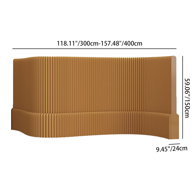 Contemporary Creative Rectangular Kraft Paper Extendable Waterproof Room Divider For Living Room