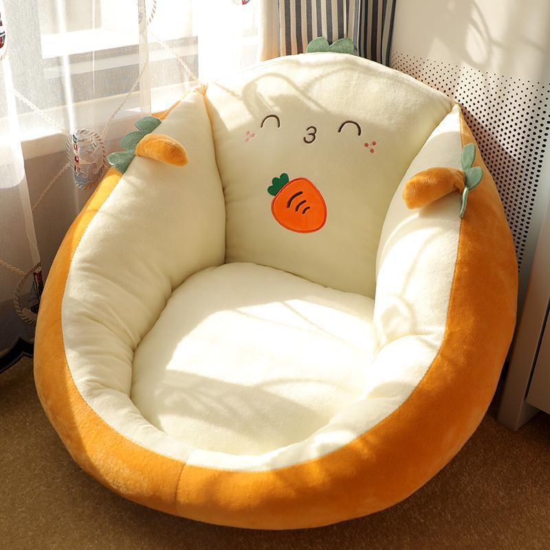 Creative Round Cartoon Cushion Sofa Backrest Armrest Removable