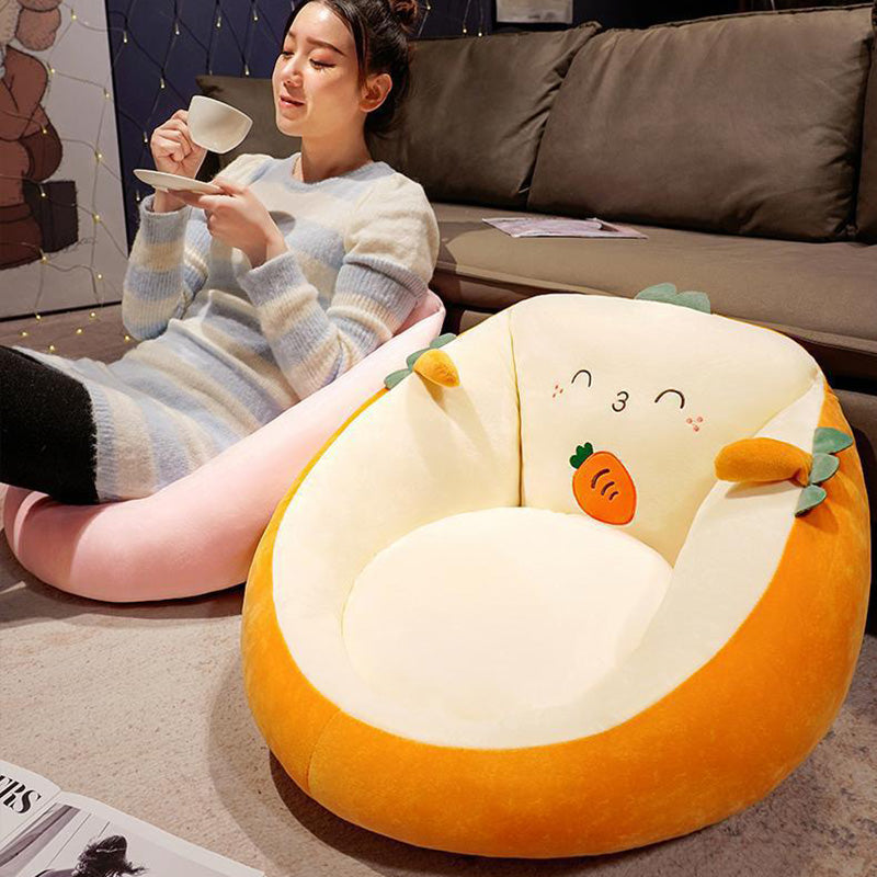 Creative Round Cartoon Cushion Sofa Backrest Armrest Removable