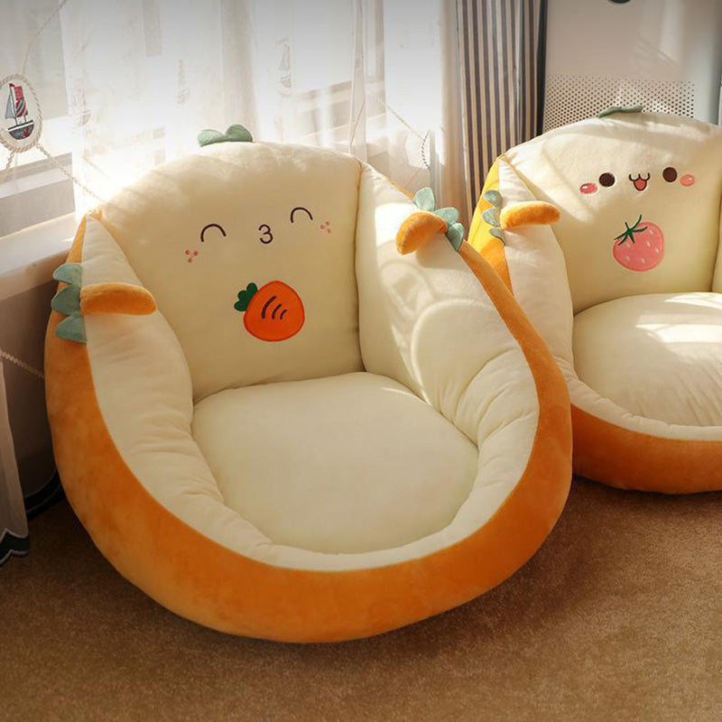 Creative Round Cartoon Cushion Sofa Backrest Armrest Removable