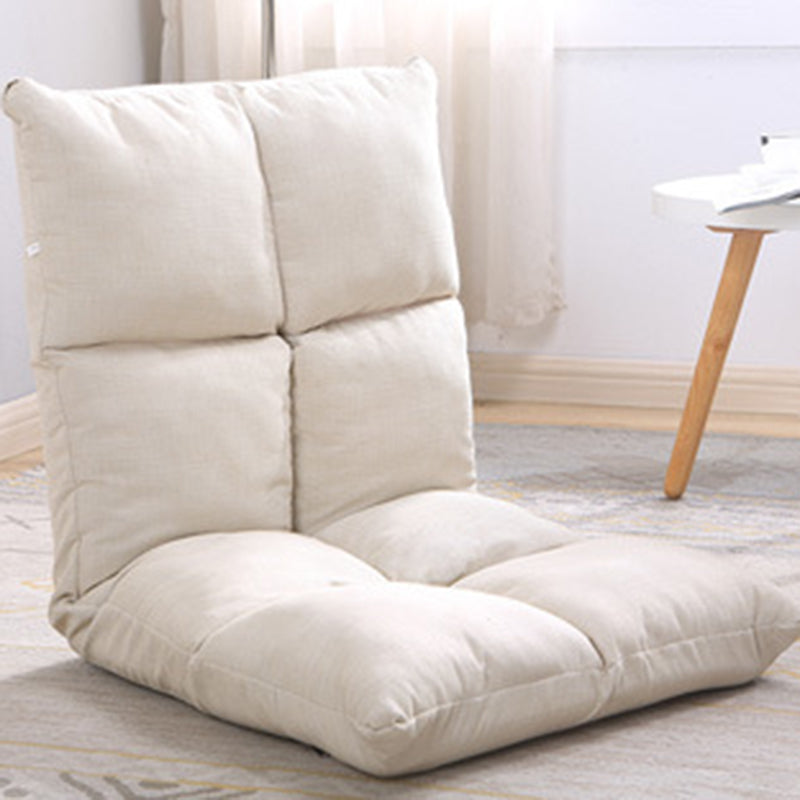 Fabric Cotton Metal Checkered Adjustable Backrest Lazy Chair Tatami