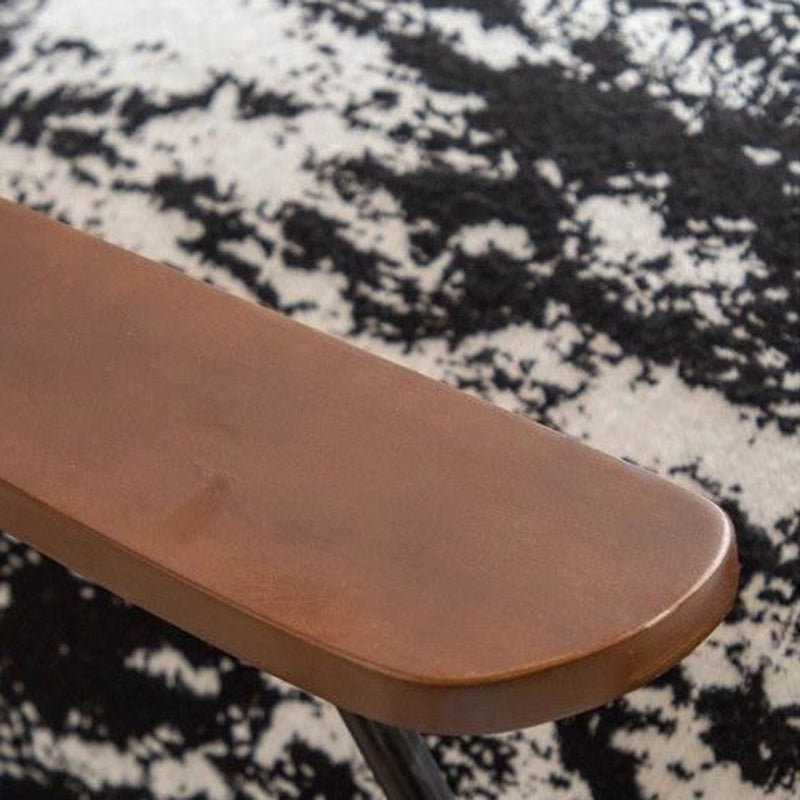Traditional French Fabric Iron Sponge Square Ink Painting Rocking Chair Recliner Footrest Armrest For Living Room