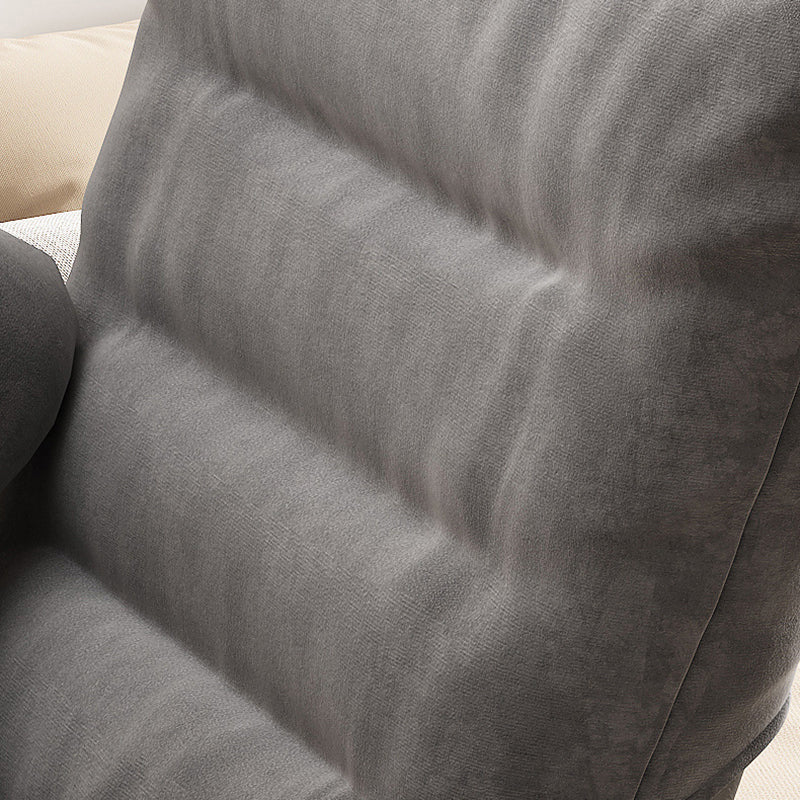Modern Velvet Metal Rectangular Semi-Curved Foldable Recliner