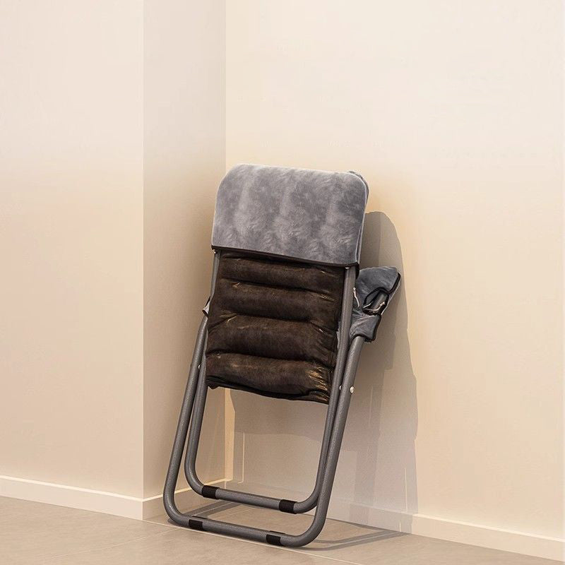 Modern Velvet Metal Rectangular Semi-Curved Foldable Recliner