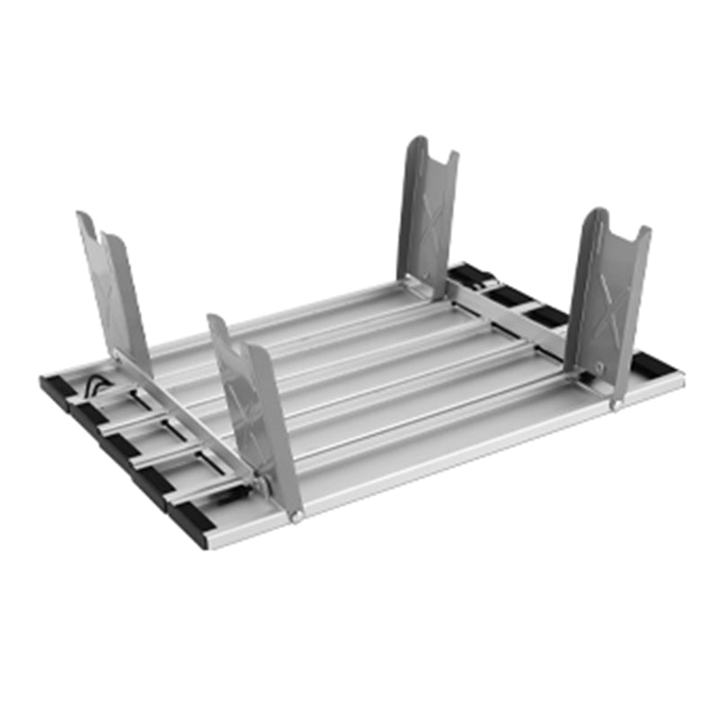 Modern Minimalist Rectangular Aluminum Alloy Outdoor Folding Camping Coffee Table 1-Tier For Garden