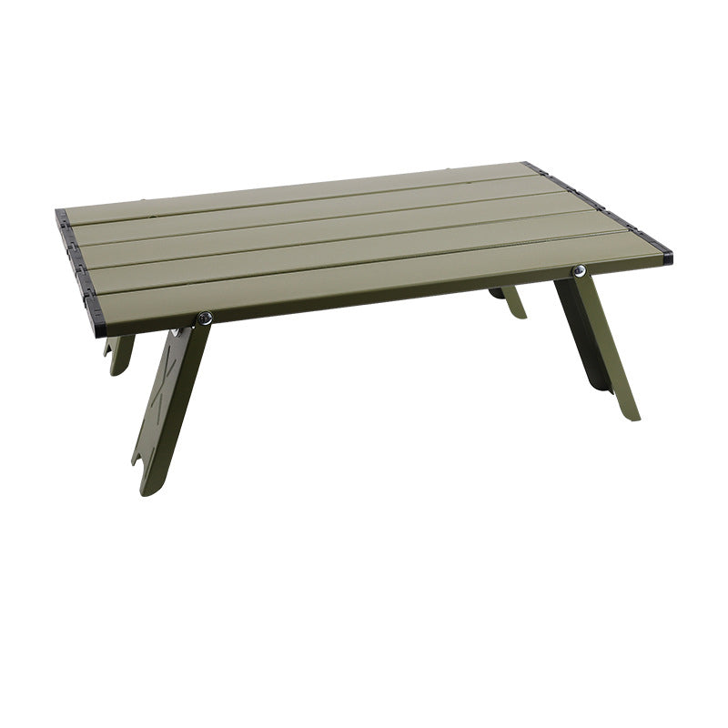 Modern Minimalist Rectangular Aluminum Alloy Outdoor Folding Camping Coffee Table 1-Tier For Garden
