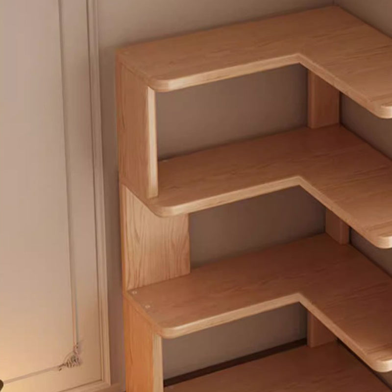 Rubberwood Eco-Friendly Board Corner Bookshelf 5/6-Tier
